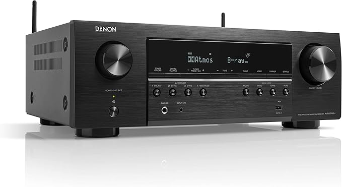 Denon AVR-S760H 7.2-Kanal AV-Receiver mit Dolby Atmos, DTS:X, 8K HDMI, Bluetooth, WLAN, HEOS Multiroom & Alexa – AVRS760HBKE2