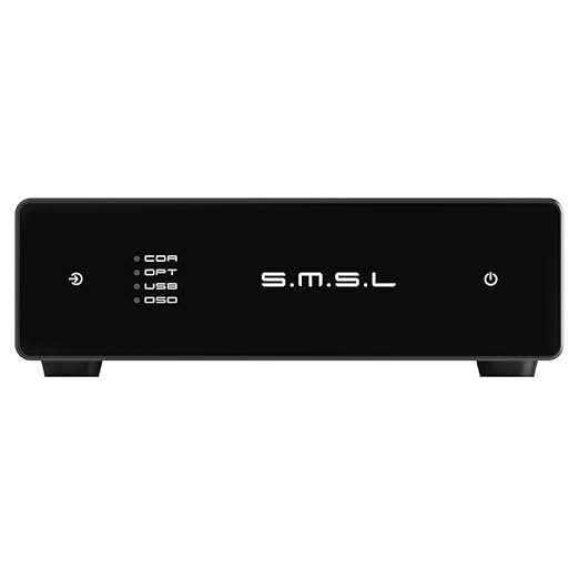 S.M.S.L SMSL D1 Audio-Decoder mit ROHM BD34352EKV-Chip, 768kHz/32bit, USB/Coaxial/Fiber Eingang, RCA Ausgang für PC/TV/Verstärker