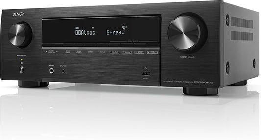 Denon AVR-X1800H 7.2-Kanal AV-Receiver mit Dolby Atmos, DTS:X, 8K HDMI, Bluetooth, WLAN, AirPlay 2 & HEOS Multiroom