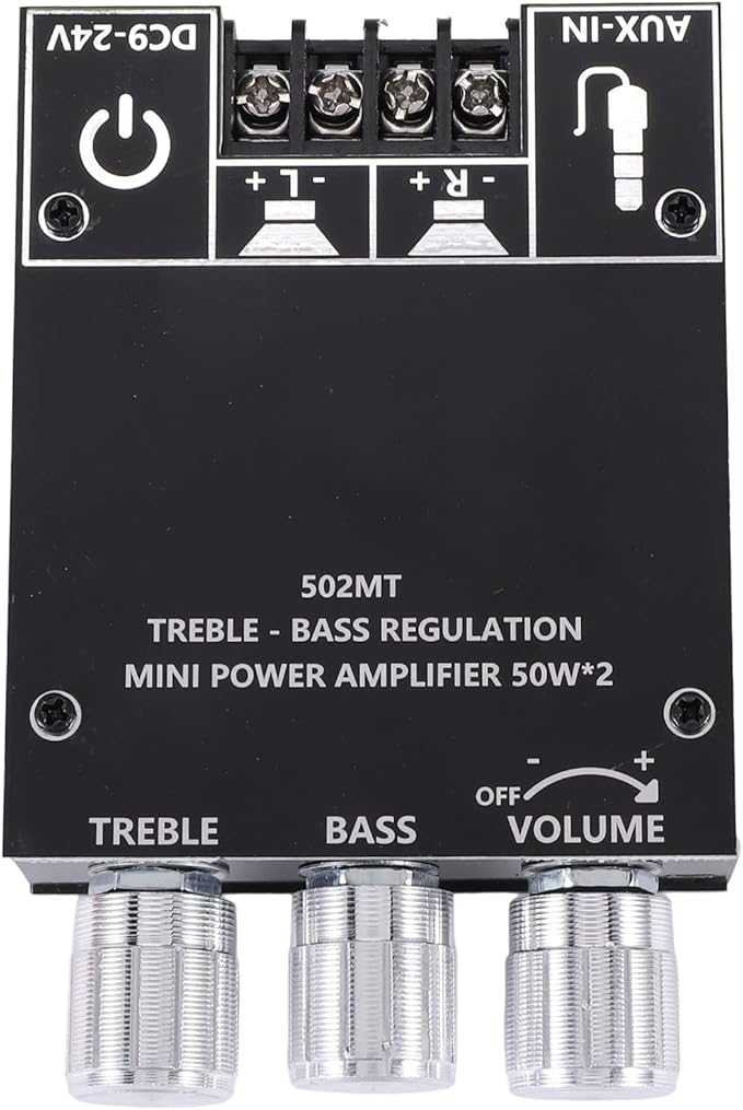 Jrifedptry -502MT Bluetooth 5.0 Subwoofer Verstärkerplatine 2.0 Kanal 2x50W Hochleistungs-Audio Stereo AMP mit AUX – 500021711