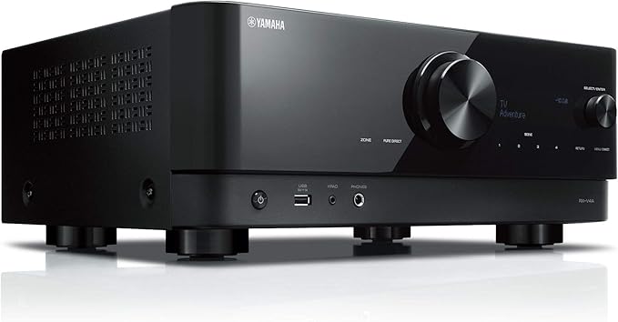 Yamaha RX-V4A AV-Receiver 5.2-Kanal mit MusicCast, 8K Gaming, Sprachfernbedienung & WiFi – HDMI
