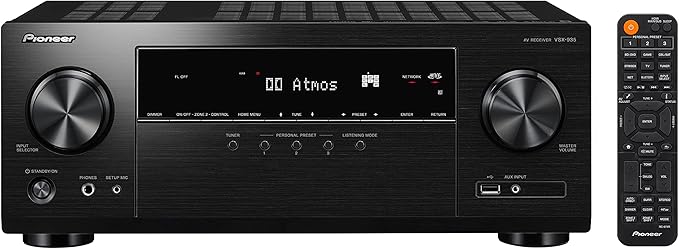 Pioneer VSX-935 7.2-Kanal AV-Receiver mit Dolby Atmos, HDMI 2.1 8K, WLAN & Musik-Streaming (2021)