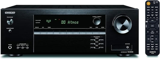 Onkyo TX-SR393 5.2-Kanal AV-Receiver mit 4K UHD, Dolby Atmos, DTS:X, Bluetooth, 155 W/Kanal